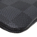 ルイヴィトン LOUIS VUITTON カードキーケース ポシェット クレ N60155 ダミエグラフィット ダミエグラフィットキャンバス コインケース シルバー金具 小銭入れ 黒 キーチェーン付き