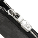 ルイヴィトン LOUIS VUITTON カードキーケース ポシェット クレ N60155 ダミエグラフィット ダミエグラフィットキャンバス コインケース シルバー金具 小銭入れ 黒 キーチェーン付き