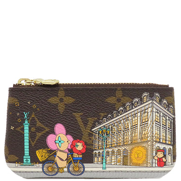ルイヴィトン LOUIS VUITTON カードキーケース ポシェット クレ M81639 モノグラム モノグラムキャンバス コインケース ゴールド金具 茶 キーチェーン付き ヴィヴィエンヌ
