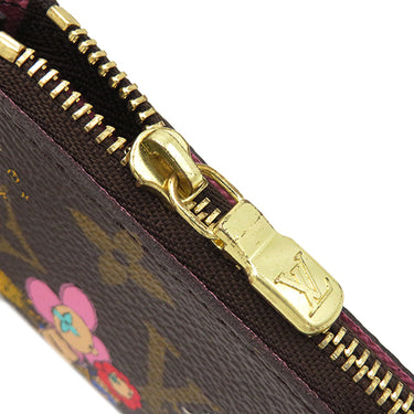 ルイヴィトン LOUIS VUITTON カードキーケース ポシェット クレ M81639 モノグラム モノグラムキャンバス コインケース ゴールド金具 茶 キーチェーン付き ヴィヴィエンヌ