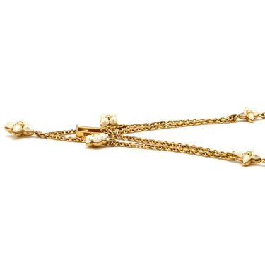 ルイヴィトン LOUIS VUITTON LV フローラグラム M00981 ゴールド GP フェイクパール ネックレス ロゴ モノグラムフラワー LVイニシャル