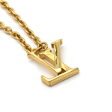 ルイヴィトン LOUIS VUITTON LV フローラグラム M00981 ゴールド GP フェイクパール ネックレス ロゴ モノグラムフラワー LVイニシャル