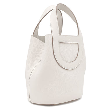 エルメス HERMES インザループ18 グリペール トリヨンクレマンス ヴォースイフト ハンドバッグ ゴールド金具 白