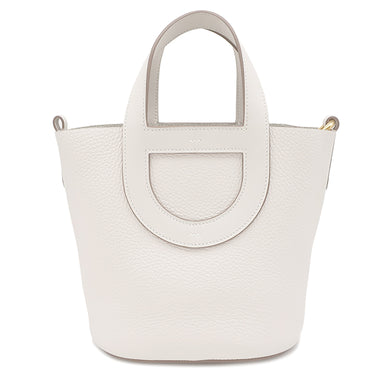 エルメス HERMES インザループ18 グリペール トリヨンクレマンス ヴォースイフト ハンドバッグ ゴールド金具 白