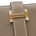 エルメス HERMES ベアンミニ エトゥープ ヴォーエプソン 二つ折り財布 ゴールド金具 新品 未使用 コンパクト財布 コインケース グレージュ