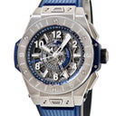 腕時計 ウブロ HUBLOT ビッグバン ウニコ チタニウム GMT 471.NX.7112.RX 自動巻き メンズ スケルトン デイ&ナイト