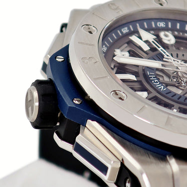 腕時計 ウブロ HUBLOT ビッグバン ウニコ チタニウム GMT 471.NX.7112.RX 自動巻き メンズ スケルトン デイ&ナイト