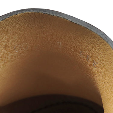 フェラガモ FERRAGAMO FORT ガンチーニ 762695 NERO レザー 7 ローファー シルバー金具 黒 靴