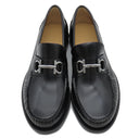 フェラガモ FERRAGAMO FORT ガンチーニ 762695 NERO レザー 7 ローファー シルバー金具 黒 靴