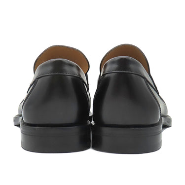 フェラガモ FERRAGAMO FORT ガンチーニ 762695 NERO レザー 7 ローファー シルバー金具 黒 靴