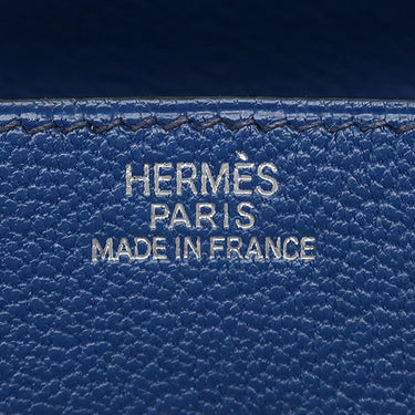 エルメス HERMES ルヴァンキャトル ブルー系 シェーブル コインケース シルバー金具 青