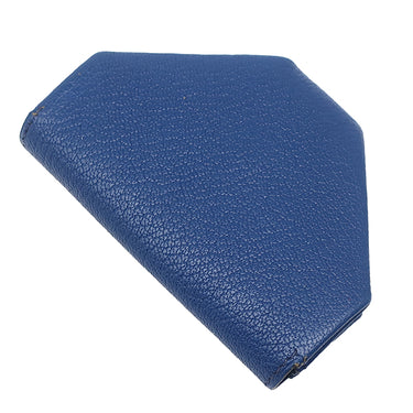 エルメス HERMES ルヴァンキャトル ブルー系 シェーブル コインケース シルバー金具 青