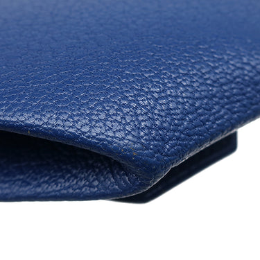 エルメス HERMES ルヴァンキャトル ブルー系 シェーブル コインケース シルバー金具 青