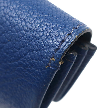 エルメス HERMES ルヴァンキャトル ブルー系 シェーブル コインケース シルバー金具 青