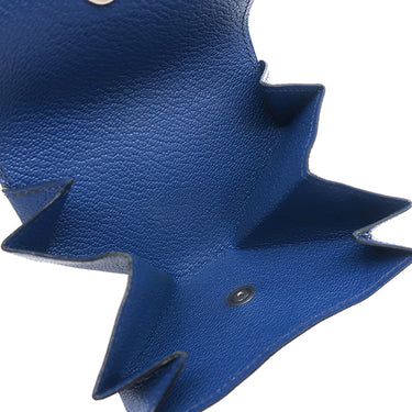 エルメス HERMES ルヴァンキャトル ブルー系 シェーブル コインケース シルバー金具 青