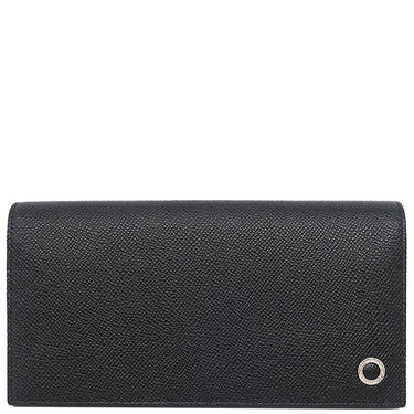 ブルガリ BVLGARI ブルガリブルガリ マン 282233 ブラック レザー 長財布 シルバー金具 黒 二つ折り 新品 未使用