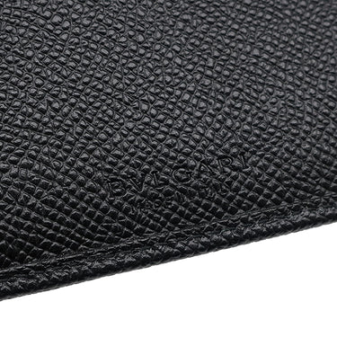 ブルガリ BVLGARI ブルガリブルガリ マン 282233 ブラック レザー 長財布 シルバー金具 黒 二つ折り 新品 未使用