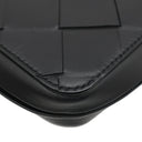 ボッテガヴェネタ BOTTEGA VENETA マキシ イントレチャート ブラック レザー ポーチ マットブラック金具 黒 セカンドバッグ クラッチバッグ トラベルポーチ