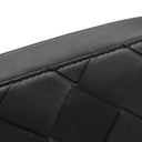 ボッテガヴェネタ BOTTEGA VENETA マキシ イントレチャート ブラック レザー ポーチ マットブラック金具 黒 セカンドバッグ クラッチバッグ トラベルポーチ