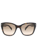 プラダ PRADA サイドロゴ 56□20 SPR09S-F ブラウン プラスチック サングラス ゴールド金具 ウェリントン グラデーション 茶