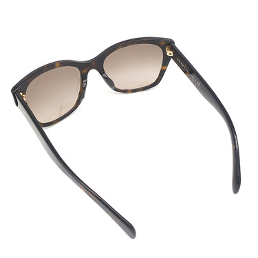 プラダ PRADA サイドロゴ 56□20 SPR09S-F ブラウン プラスチック サングラス ゴールド金具 ウェリントン グラデーション 茶