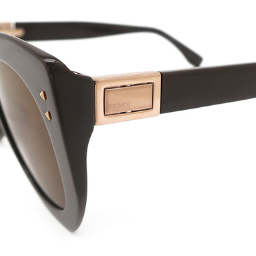 フェンディ FENDI ピーカブー 52□23 FF0265/S ブラウン プラスチック サングラス ゴールド金具 キャットアイ