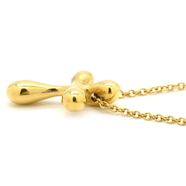 ティファニー Tiffany & Co ドッツクロス イエローゴールド K18YG ネックレス エルサ ペレッティ 18K 750 YG