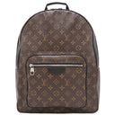 ルイヴィトン LOUIS VUITTON ジョッシュ M41530 モノグラム×ブラック モノグラムマカサー リュック・デイパック シルバー金具 茶 黒 バックパック