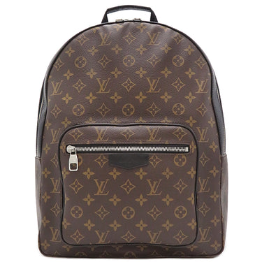 ルイヴィトン LOUIS VUITTON ジョッシュ M41530 モノグラム×ブラック モノグラムマカサー リュック・デイパック シルバー金具 茶 黒 バックパック