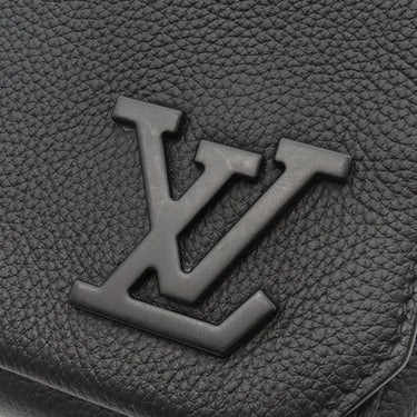 ルイヴィトン LOUIS VUITTON テイクオフ メッセンジャー M57080 ノワール グレインレザー ショルダーバッグ マットブラック金具 黒 斜め掛け