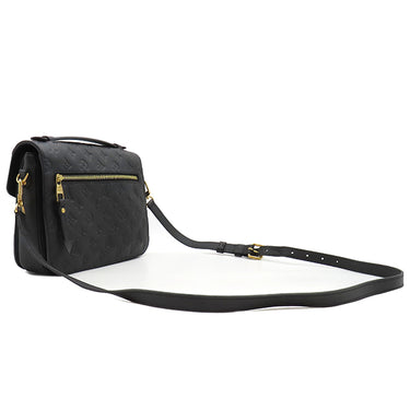 ルイヴィトン LOUIS VUITTON ポシェット メティス MM M41487 ノワール モノグラムアンプラント 2WAYバッグ ゴールド金具 黒 ショルダーバッグ