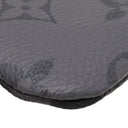 ルイヴィトン LOUIS VUITTON ポシェット クレ M62650 モノグラムエクリプス レザー モノグラムエクリプスキャンバス モノグラムエクリプスリバースキャンバス コインケース シルバー金具 黒 グレー キーチェーン付き