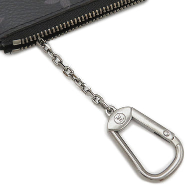 ルイヴィトン LOUIS VUITTON ポシェット クレ M62650 モノグラムエクリプス レザー モノグラムエクリプスキャンバス モノグラムエクリプスリバースキャンバス コインケース シルバー金具 黒 グレー キーチェーン付き