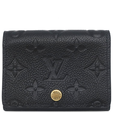 ルイヴィトン LOUIS VUITTON アンヴェロップ カルト ドゥ ヴィジット M58456 ノワール モノグラムアンプラント カードケース ゴールド金具 黒 名刺入れ