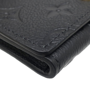 ルイヴィトン LOUIS VUITTON アンヴェロップ カルト ドゥ ヴィジット M58456 ノワール モノグラムアンプラント カードケース ゴールド金具 黒 名刺入れ