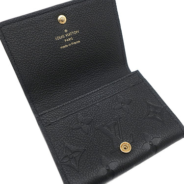 ルイヴィトン LOUIS VUITTON アンヴェロップ カルト ドゥ ヴィジット M58456 ノワール モノグラムアンプラント カードケース ゴールド金具 黒 名刺入れ