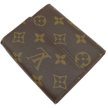 ルイヴィトン LOUIS VUITTON ポルトモネ ビエ カルトクレディ M61652 モノグラム モノグラムキャンバス 二つ折り財布 ゴールド金具 茶 Wホック財布