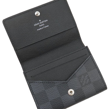 ルイヴィトン LOUIS VUITTON アンヴェロップ カルト ドゥ ヴィジット N63338 ダミエグラフィット ダミエグラフィットキャンバス カードケース 黒