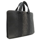 ボッテガヴェネタ BOTTEGA VENETA イントレチャート ビジネスバッグ ブラック レザー トートバッグ マットブラック金具 黒