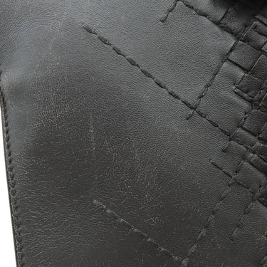 ボッテガヴェネタ BOTTEGA VENETA イントレチャート ビジネスバッグ ブラック レザー トートバッグ マットブラック金具 黒