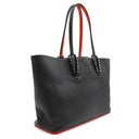 クリスチャンルブタン Christian Louboutin カバタ スモール 3205219CM53 ブラック×レッド カーフ トートバッグ シルバー金具 Cabata small 黒 赤 スタッズ