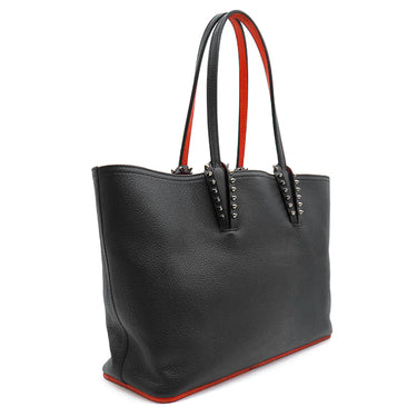 クリスチャンルブタン Christian Louboutin カバタ スモール 3205219CM53 ブラック×レッド カーフ トートバッグ シルバー金具 Cabata small 黒 赤 スタッズ