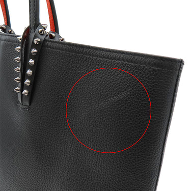 クリスチャンルブタン Christian Louboutin カバタ スモール 3205219CM53 ブラック×レッド カーフ トートバッグ シルバー金具 Cabata small 黒 赤 スタッズ