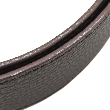 エルメス HERMES シェーヌダンクル ＃80 ブラウン系 フィヨルド ベルト シルバー金具 リバーシブル 茶 グレーラッカー