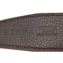 エルメス HERMES シェーヌダンクル ＃80 ブラウン系 フィヨルド ベルト シルバー金具 リバーシブル 茶 グレーラッカー