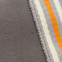 エルメス HERMES フールトゥ PM グレー×オレンジ×ホワイト キャンバス トートバッグ シルバー金具 銀座限定 限定カラー