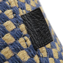 エルメス HERMES パニエバス PM ネイビー×ベージュ リネン ジュート ハンドバッグ 紺 格子柄