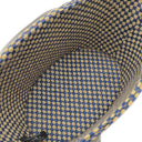 エルメス HERMES パニエバス PM ネイビー×ベージュ リネン ジュート ハンドバッグ 紺 格子柄