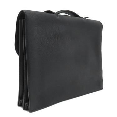 エルメス HERMES サックアデペッシュ 38 ブラック トリヨンクレマンス ブリーフケース シルバー金具 黒 ビジネスバッグ