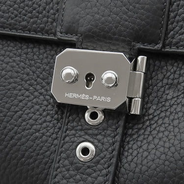 エルメス HERMES サックアデペッシュ 38 ブラック トリヨンクレマンス ブリーフケース シルバー金具 黒 ビジネスバッグ